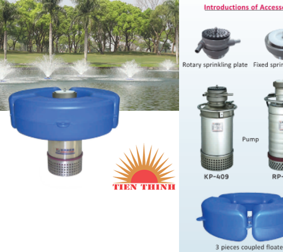 Bơm cảnh quang dạng bơm chìm có gằng phao nổi