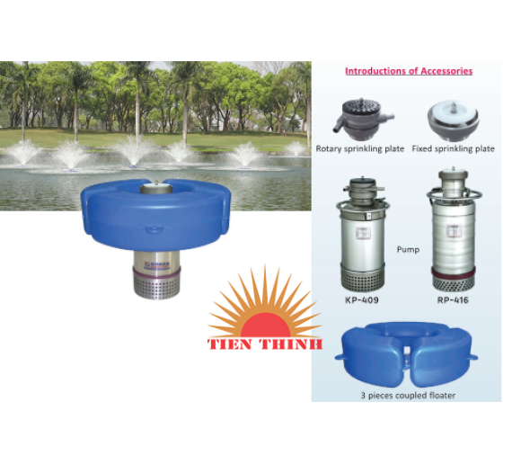 Bơm cảnh quang dạng bơm chìm có gằng phao nổi